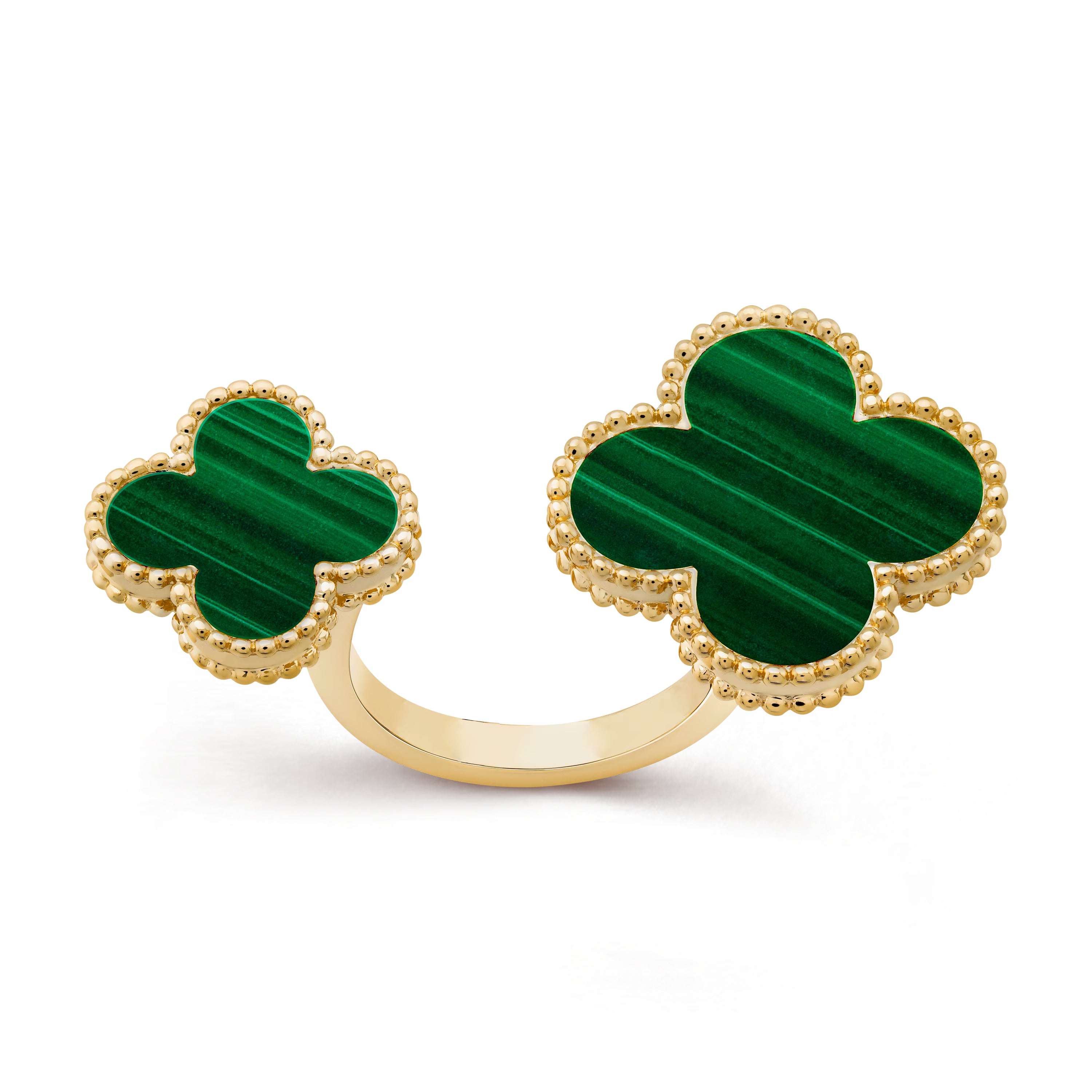 Malachite Two Motif Ring