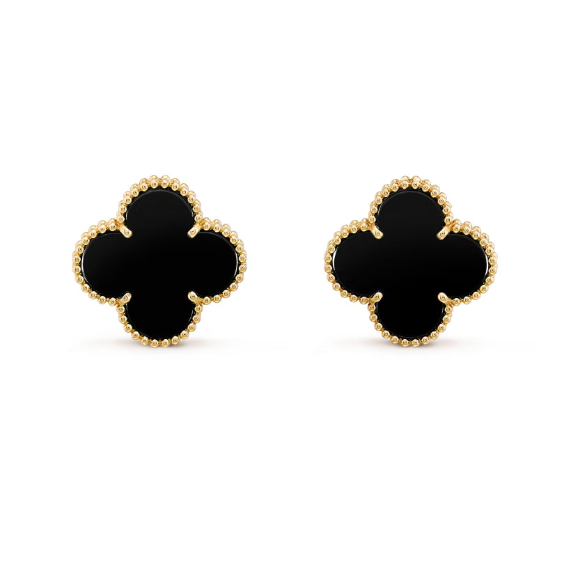 Onyx Large Motif Stud Earrings