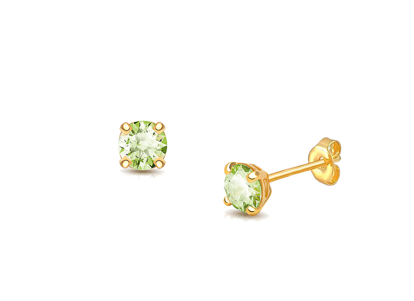 August Birthstone Stud Earrings