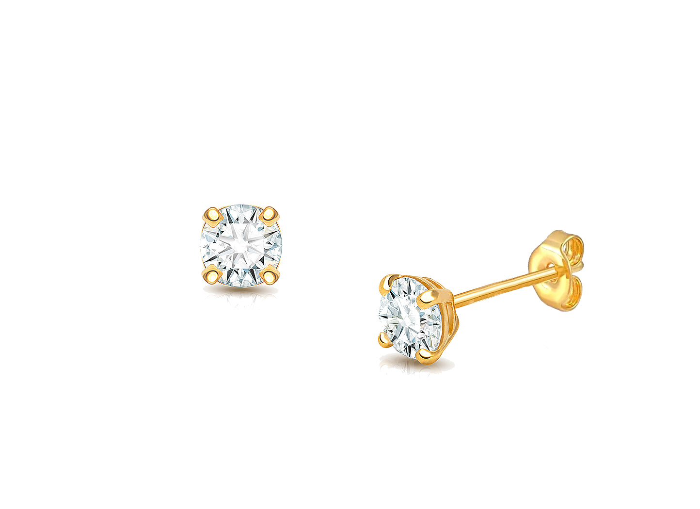 April Birthstone Stud Earrings