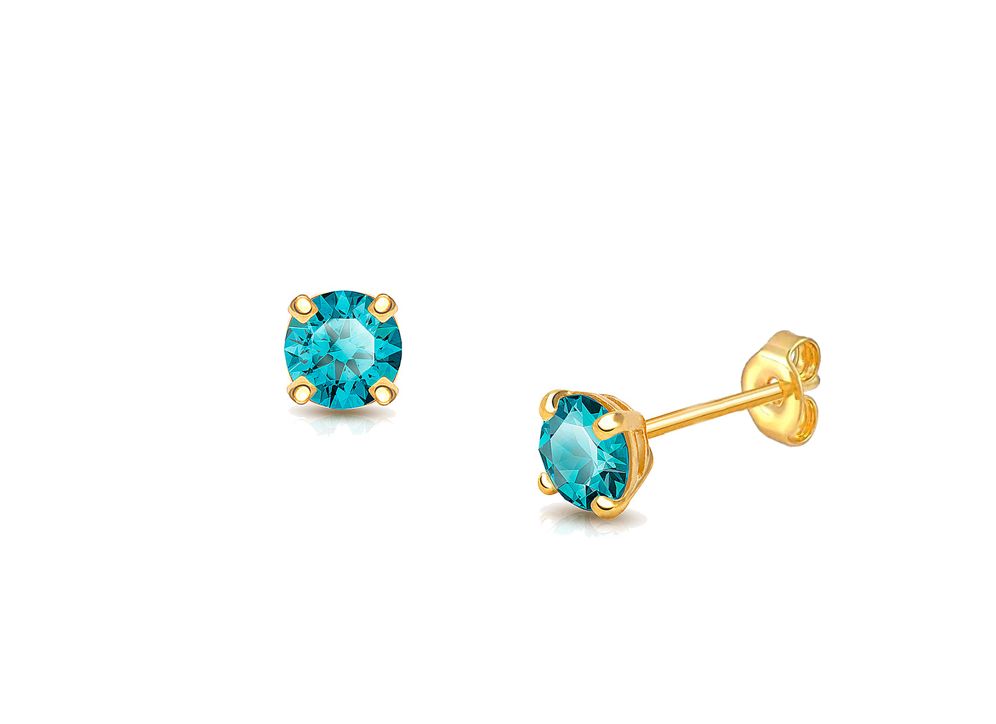 December Birthstone Stud Earrings