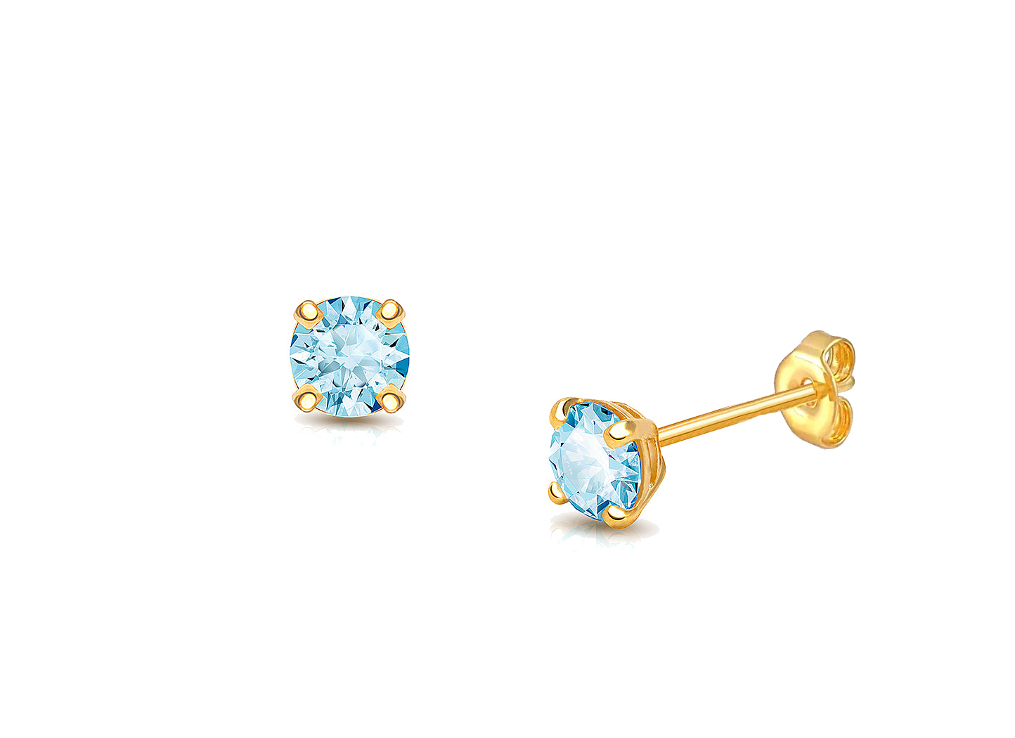 March Birthstone Stud Earrings