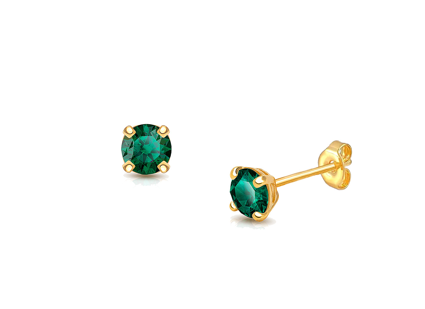 May Birthstone Stud Earrings