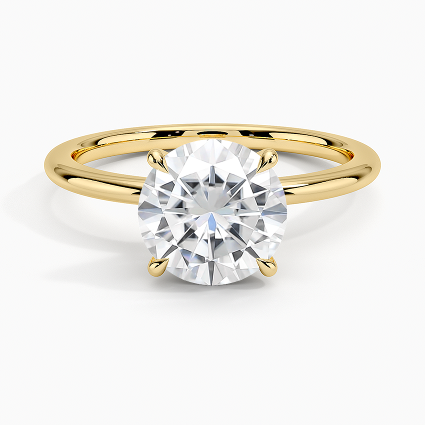 2ct Moissanite Petite Solitaire Ring