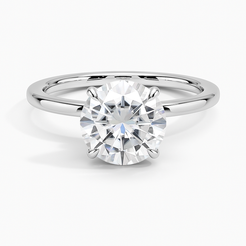 2ct Moissanite Secret Halo Diamond Ring