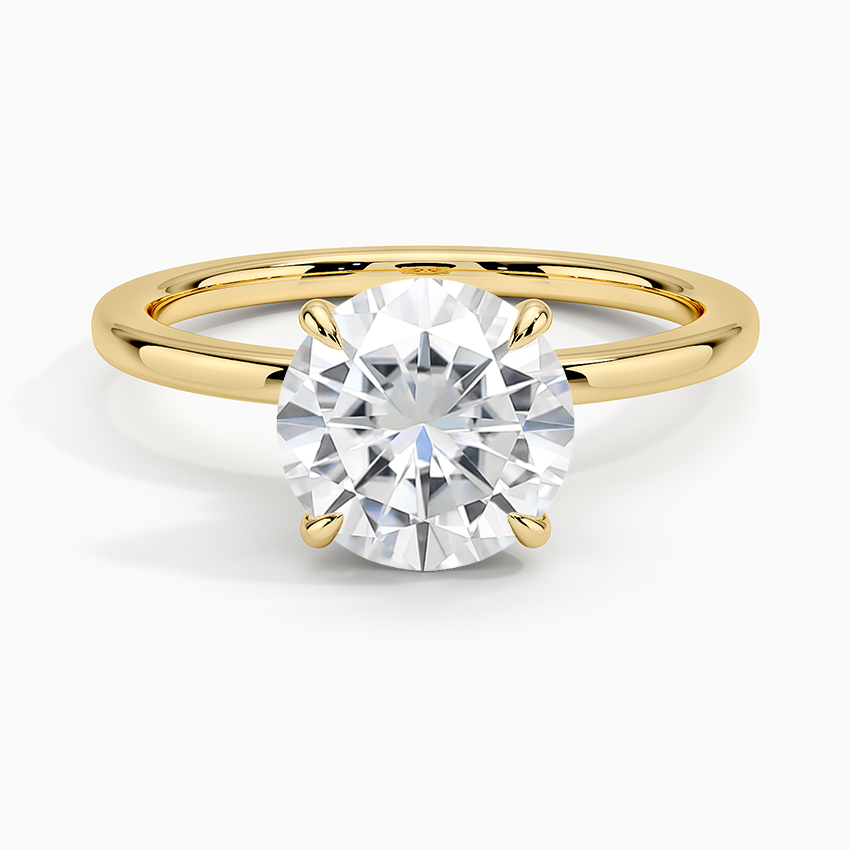 2ct Moissanite Secret Halo Diamond Ring