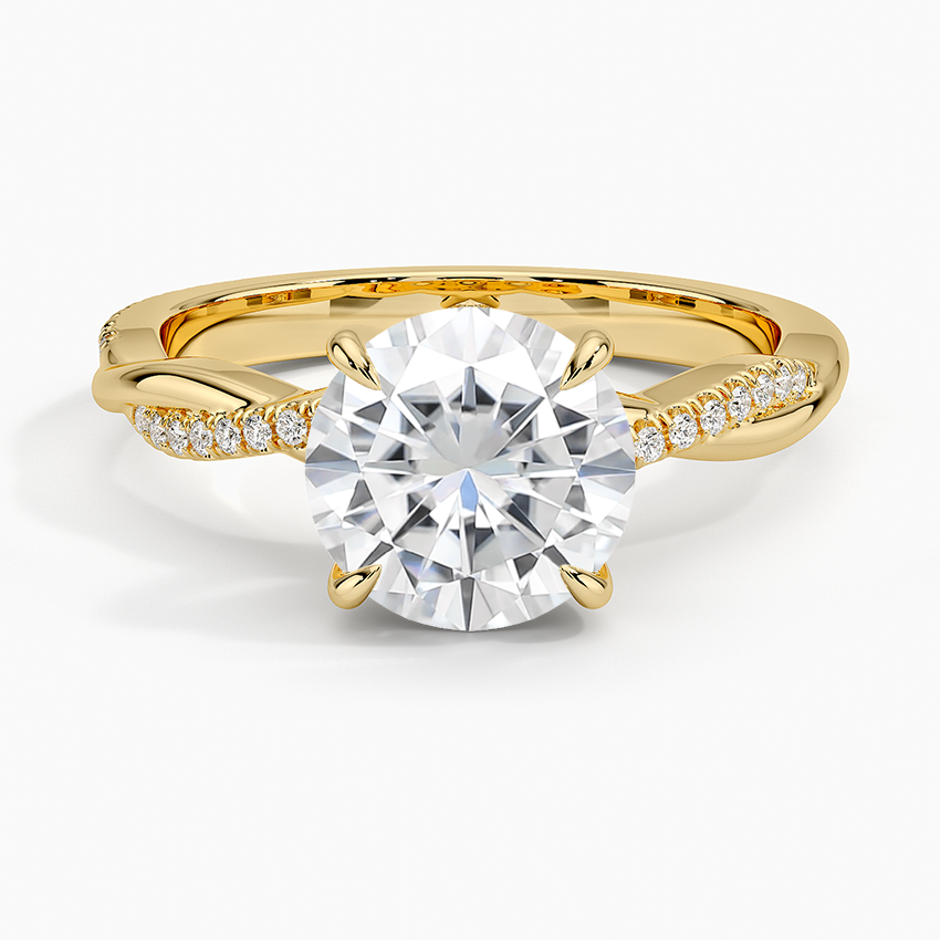 2ct Moissanite Petite Twisted Vine Diamond Ring