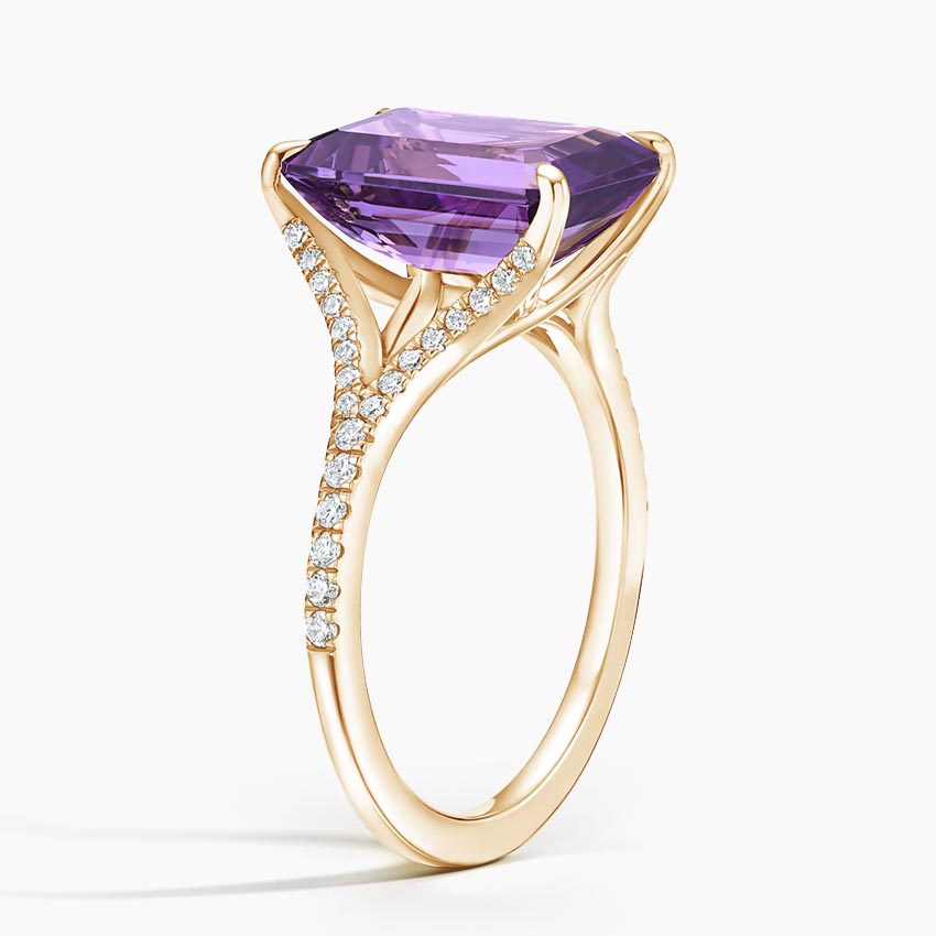 Amethyst and Diamond Cocktail Ring