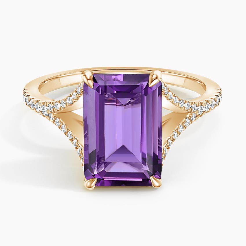 Amethyst and Diamond Cocktail Ring