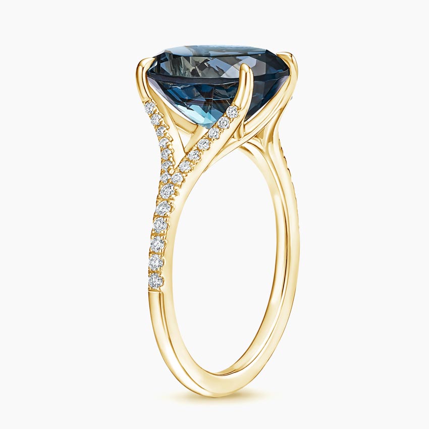 Blue Topaz and Diamond Cocktail Ring