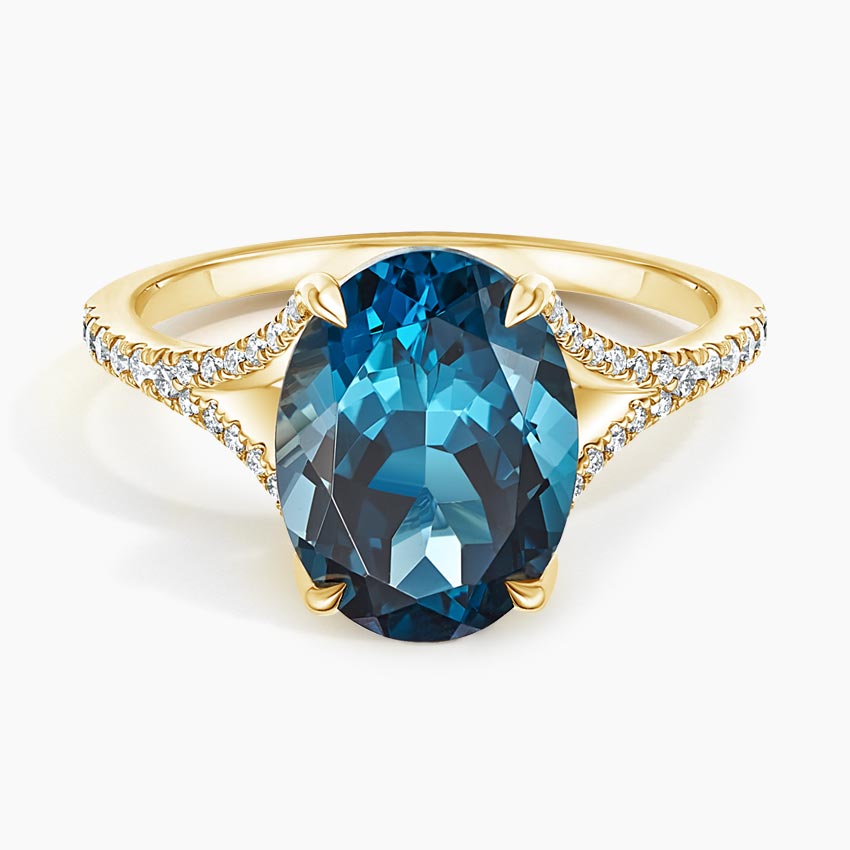 Blue Topaz and Diamond Cocktail Ring