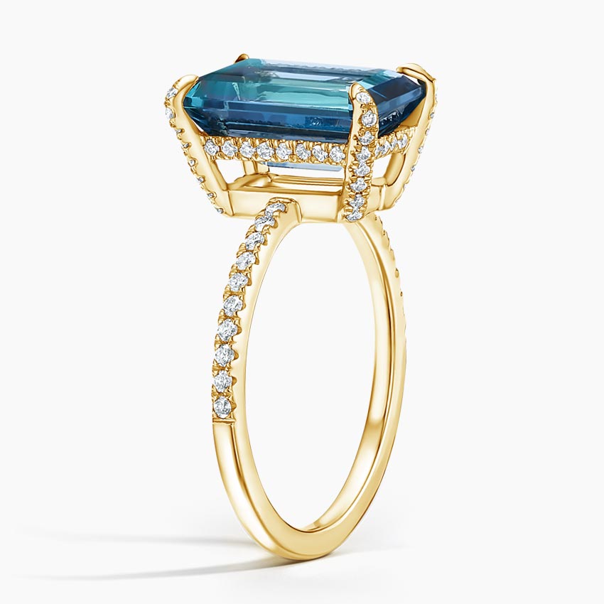 Blue Topaz and Diamond Cocktail Ring