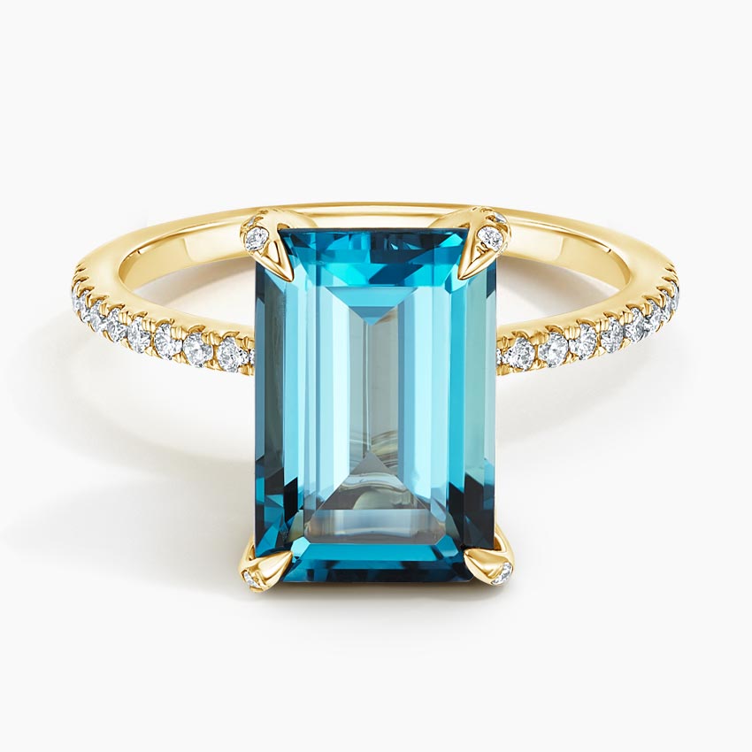 Blue Topaz and Diamond Cocktail Ring