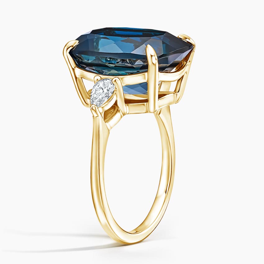 Blue Topaz and Diamond Cocktail Ring