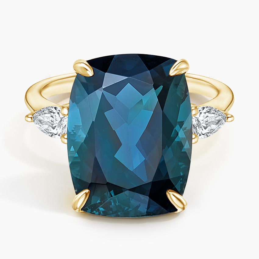 Blue Topaz and Diamond Cocktail Ring