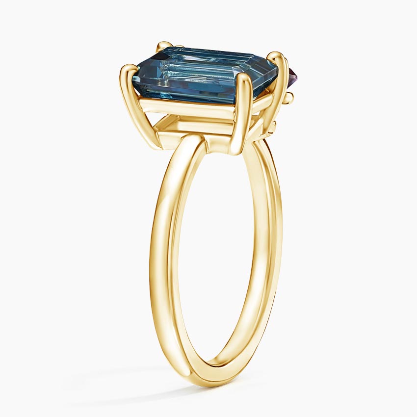 Blue Topaz and Lab Alexandrite Cocktail Ring