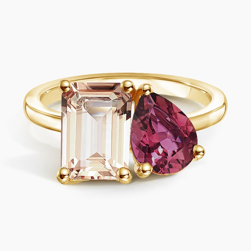 Morganite and Pink Tourmaline Cocktail Ring