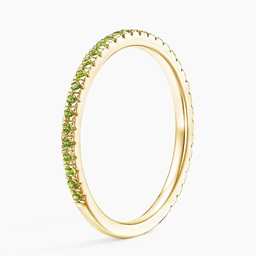 Peridot Pave Ring