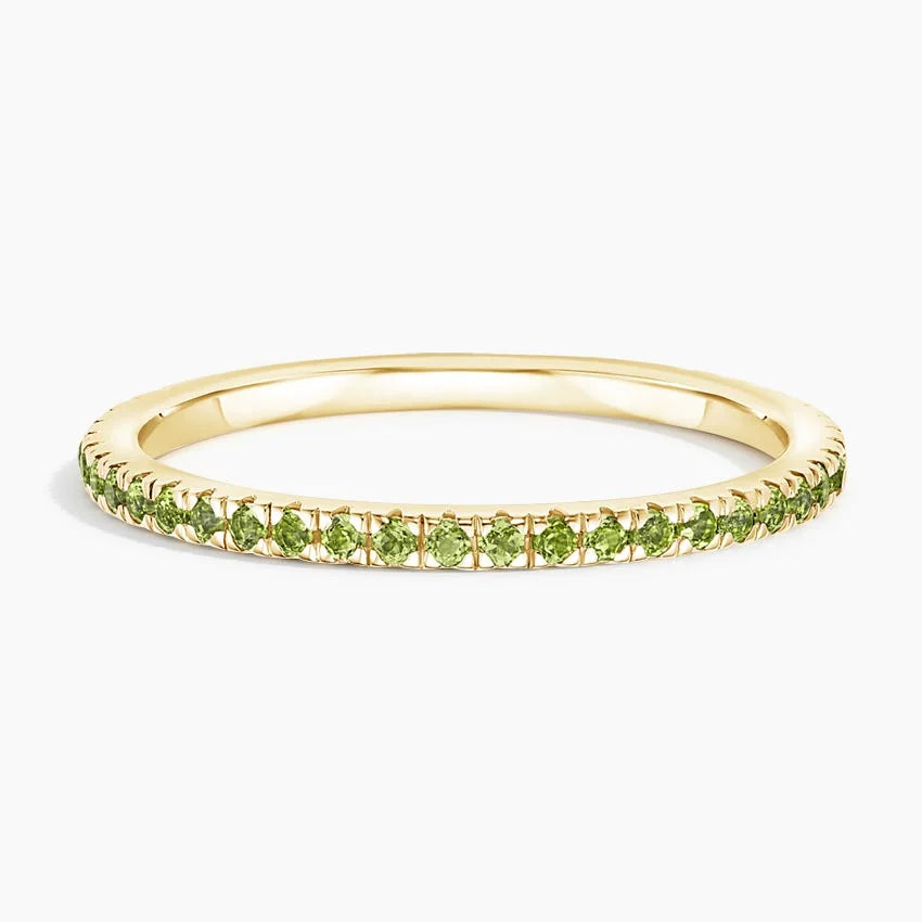 Peridot Pave Ring