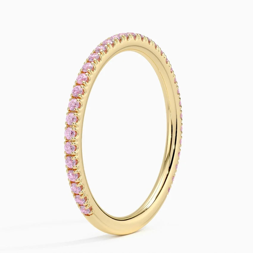 Pink Sapphire Pave Ring