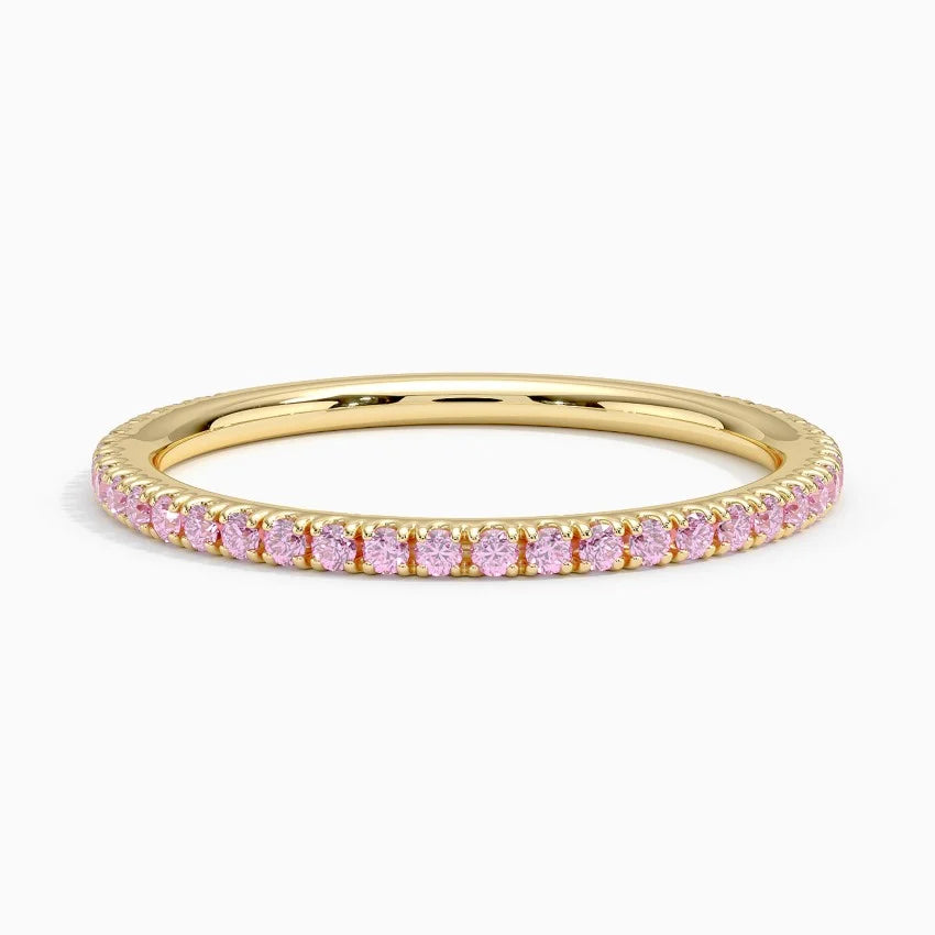 Pink Sapphire Pave Ring