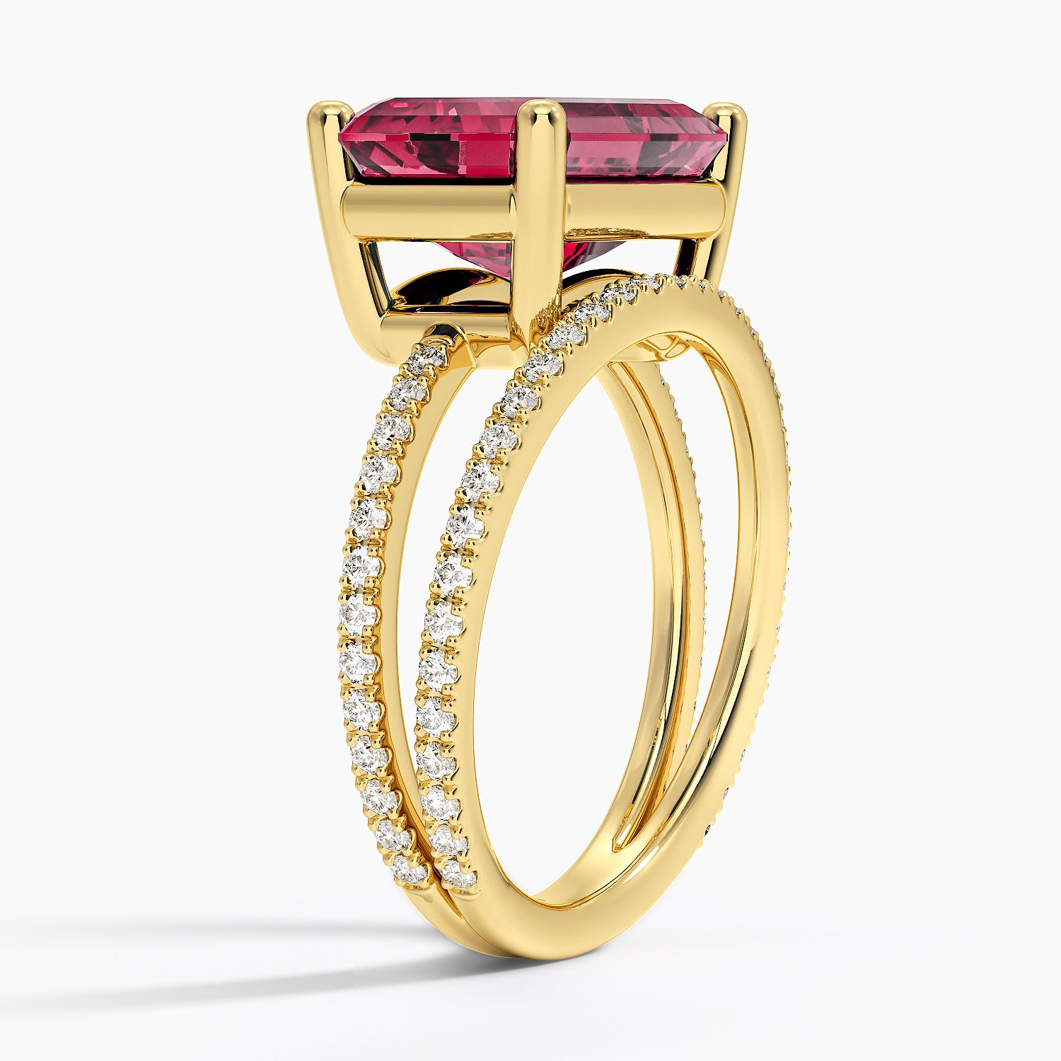 Garnet and Diamond Cocktail Ring