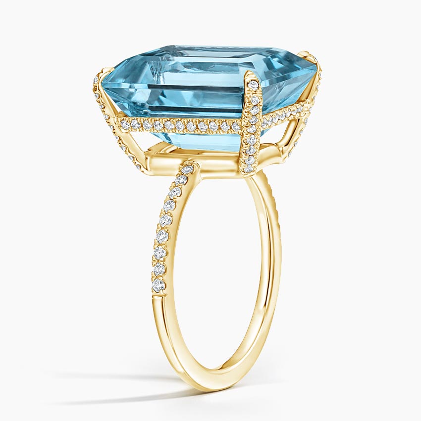 Sky Blue Topaz and Diamond Cocktail Ring