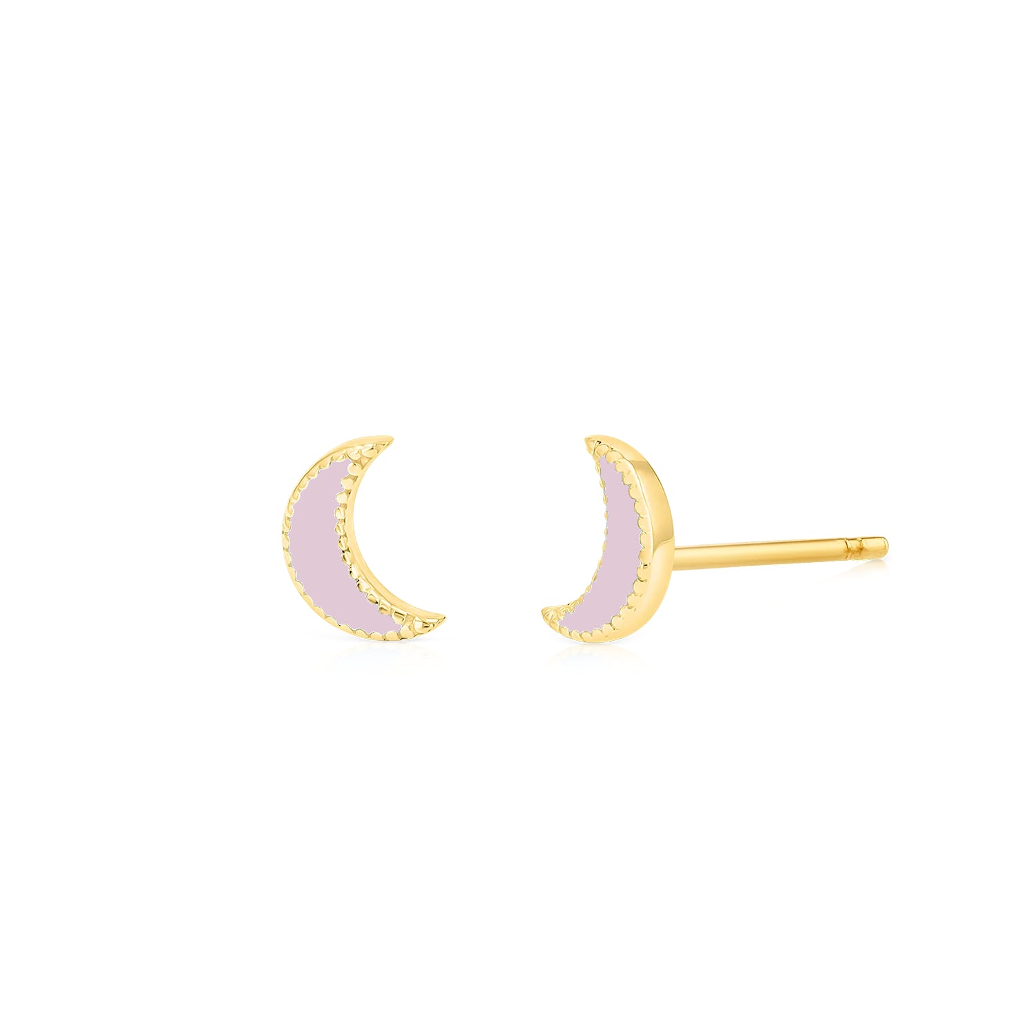 Kids Enamel Moon Earring