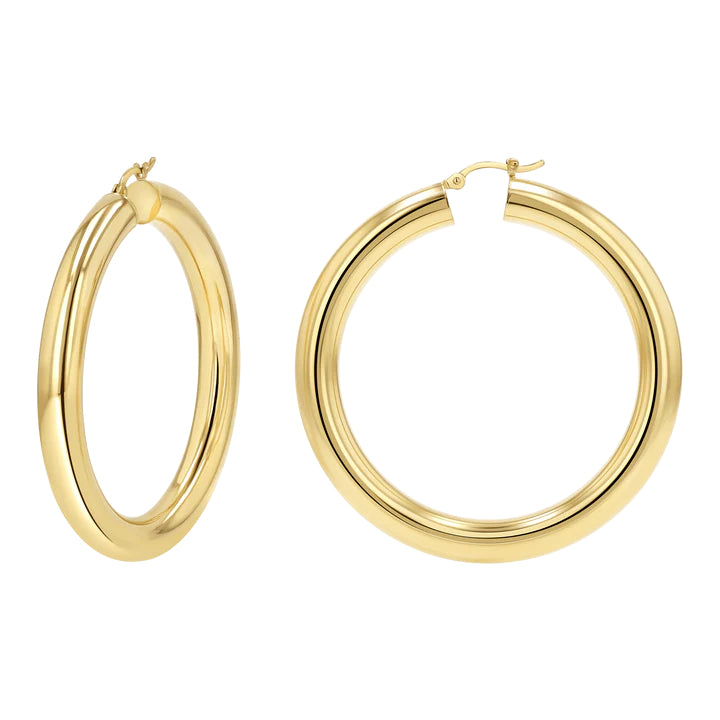 6mm Grand Tube Hoop Earrings