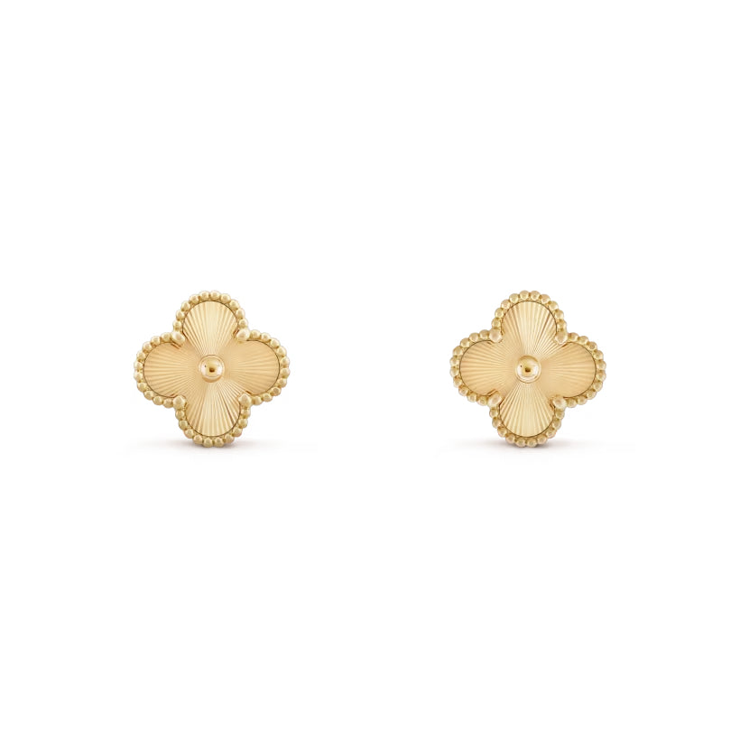 Gold Motif Stud Earring