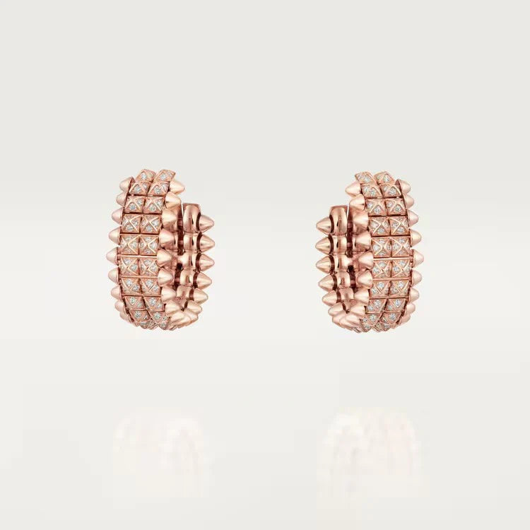 Clash Double Row Diamond Earrings – Double-Row Model