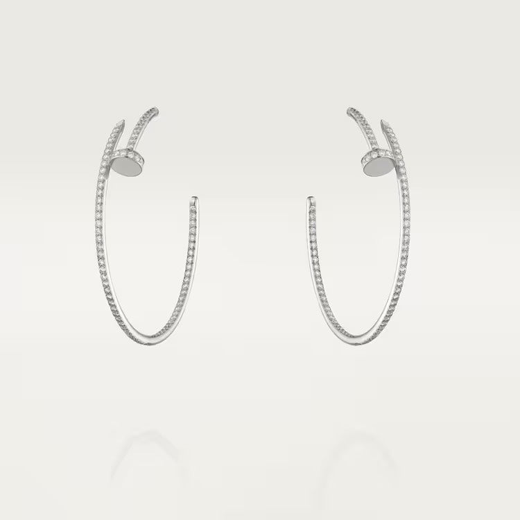 Clou Large Hoop Diamond Earrings