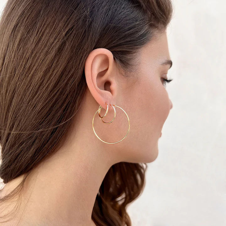 Endless 65 mm Gold Hoop Earrings