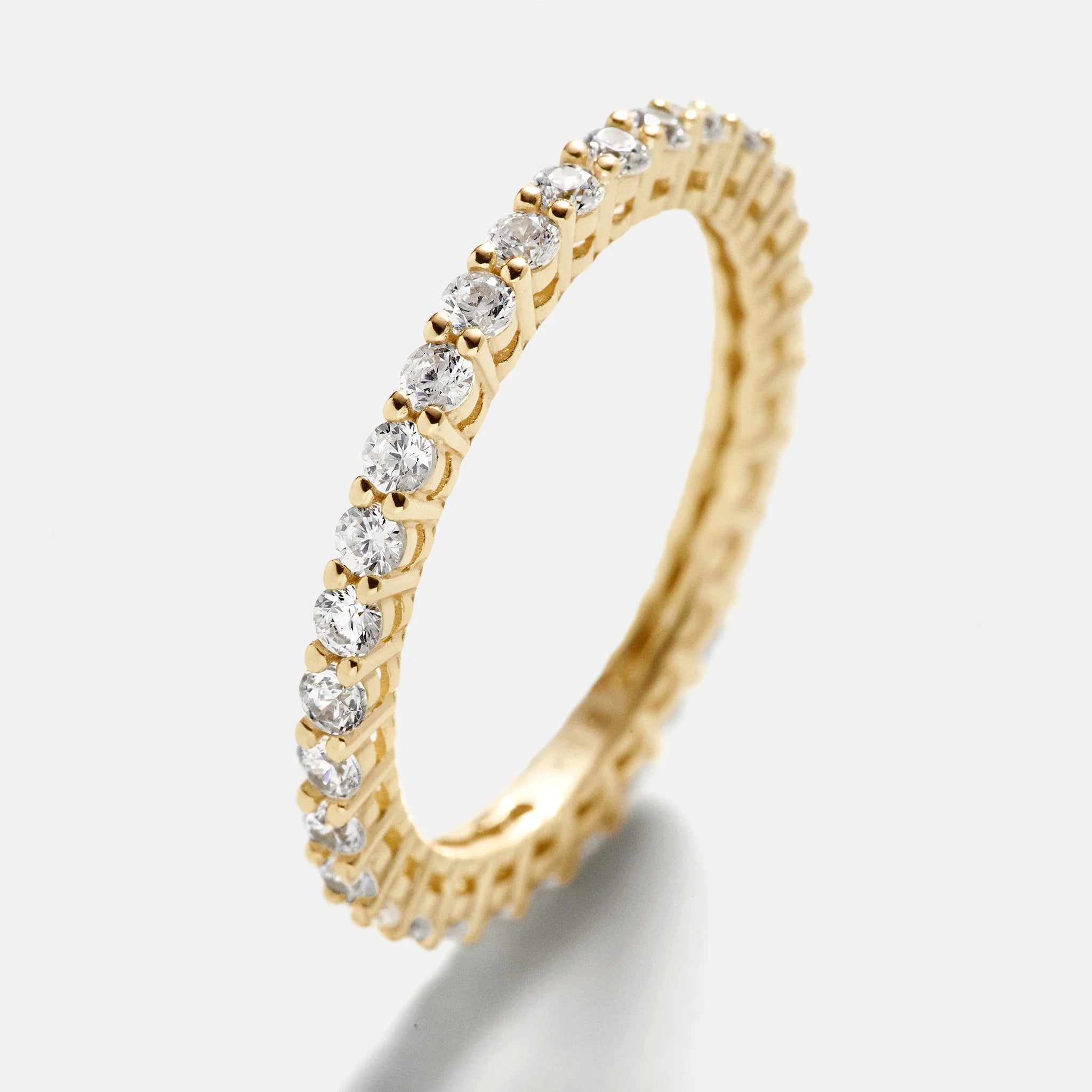 1.5 mm Round Cut Eternity Ring