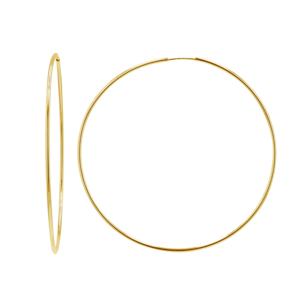 Endless 65 mm Gold Hoop Earrings