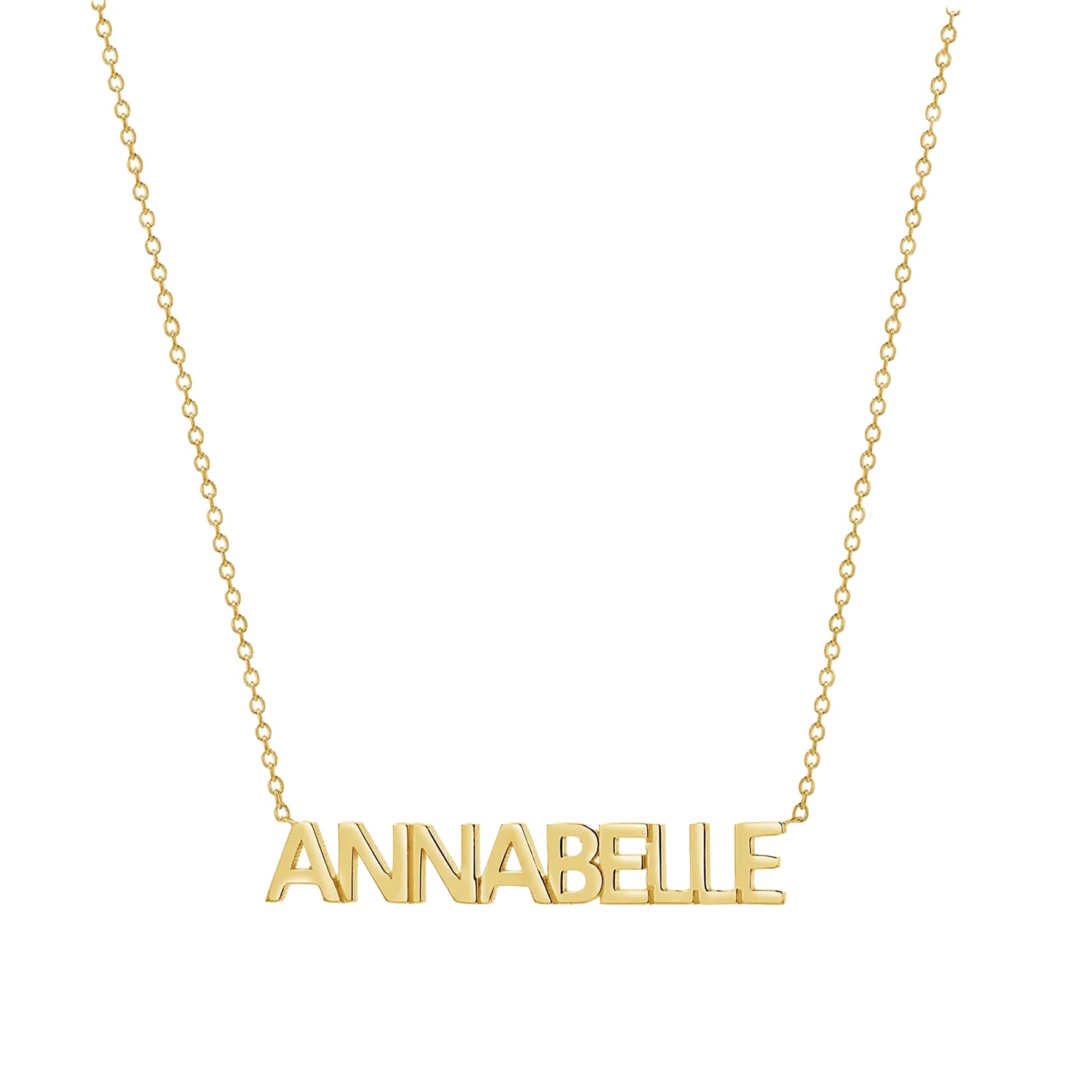 Kids Block letter Name Necklace