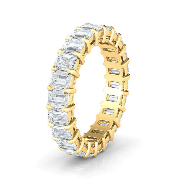 Emerald Cut Lab Diamond Eternity Band