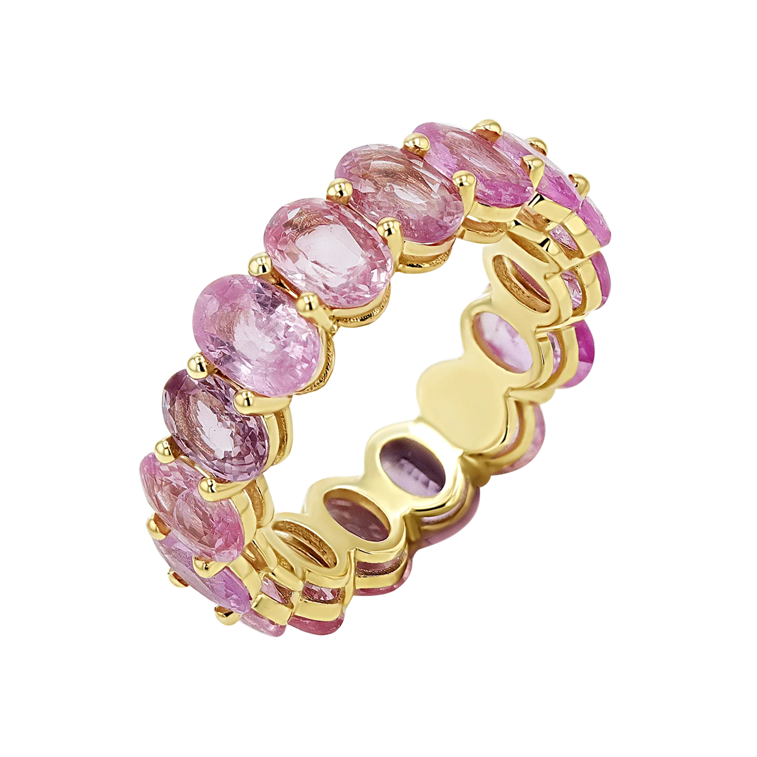 Pink Sapphire Oval Eternity Ring