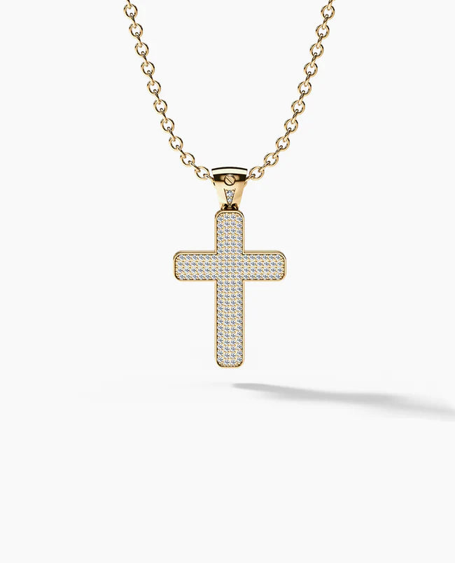 Cross Pendant in Gold with 0.70ct Diamonds