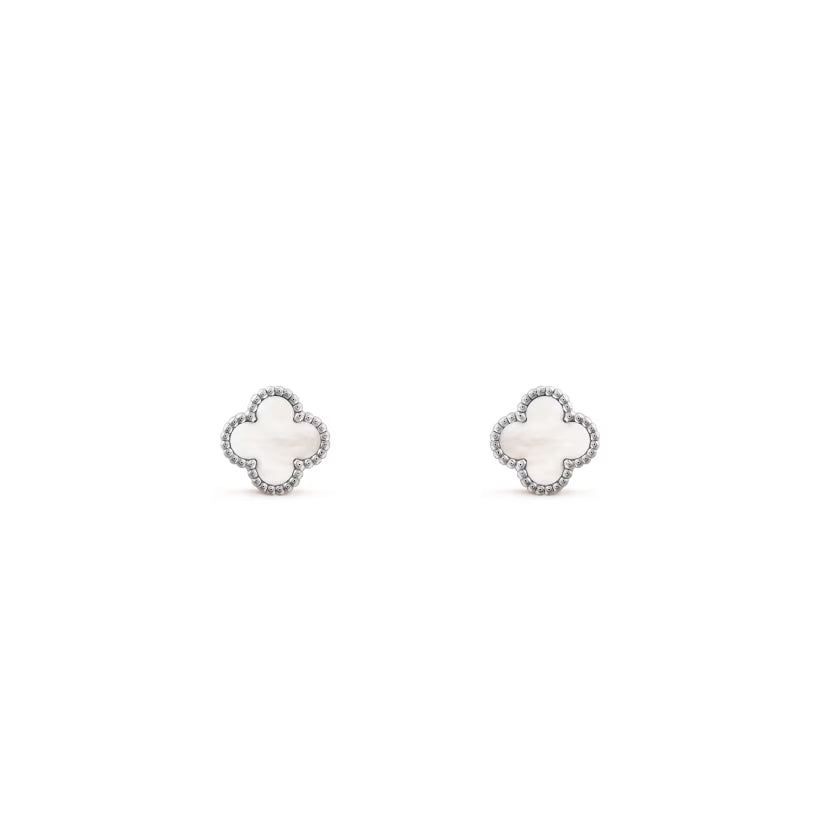 Mother Of Pearl Mini Motif Stud Earrings