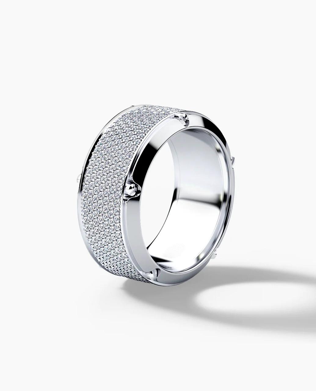 Men’s Wide Pave Setting Diamond Band