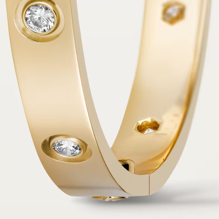 Love Bangle With 10 Diamonds