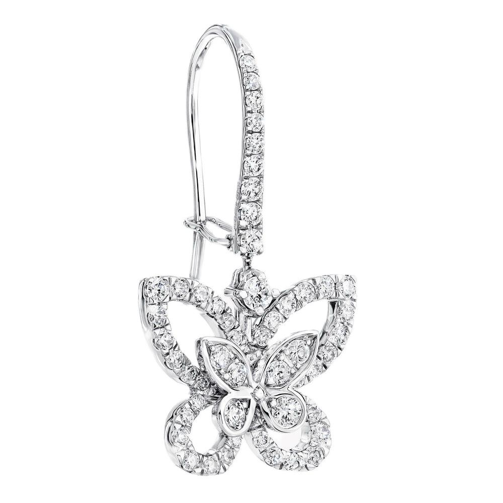 Butterfly Diamond Drop Earrings