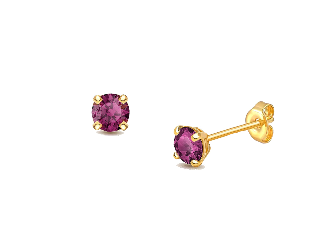 February Birthstone Stud Earrings