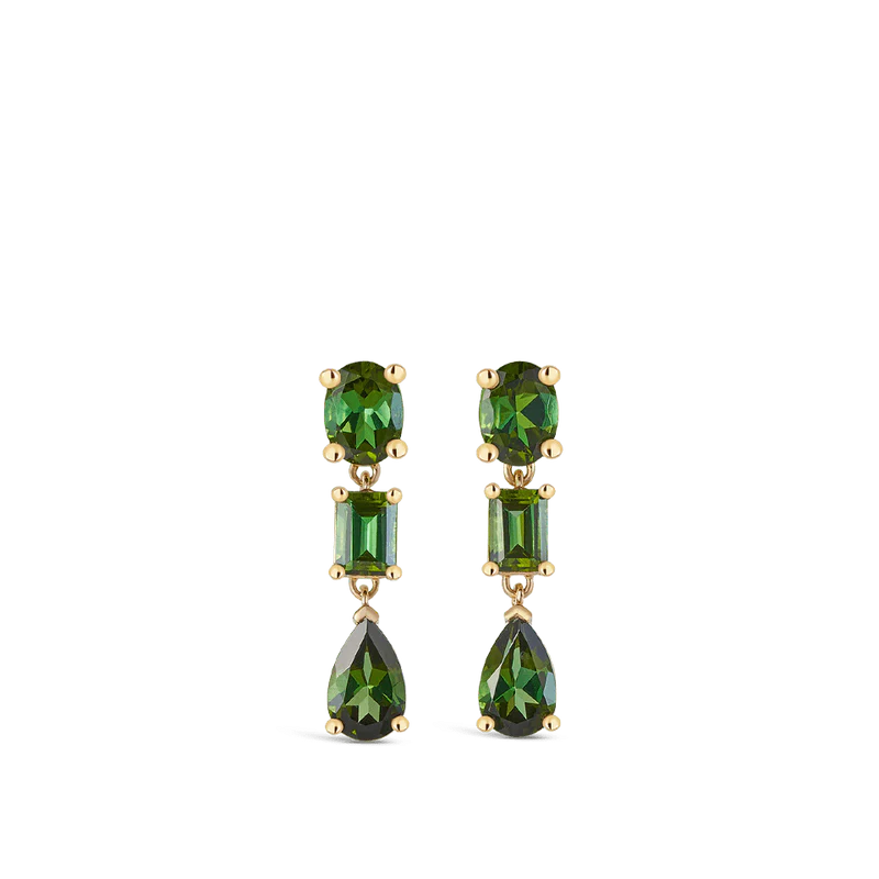 Graduated Tourmaline Earrings