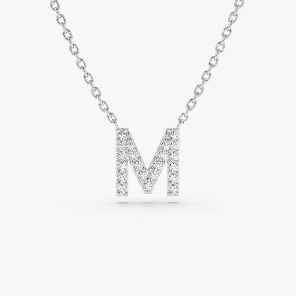 Personalized Diamond Initial Necklace