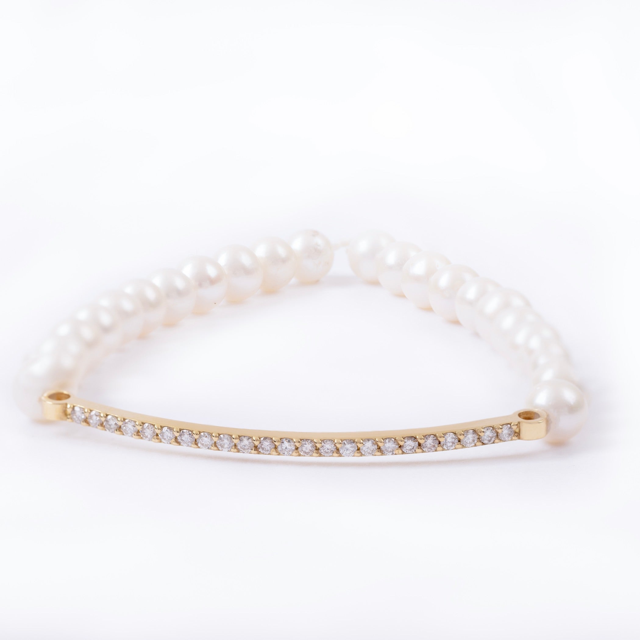 Diamond Pearl Flexible Bracelet