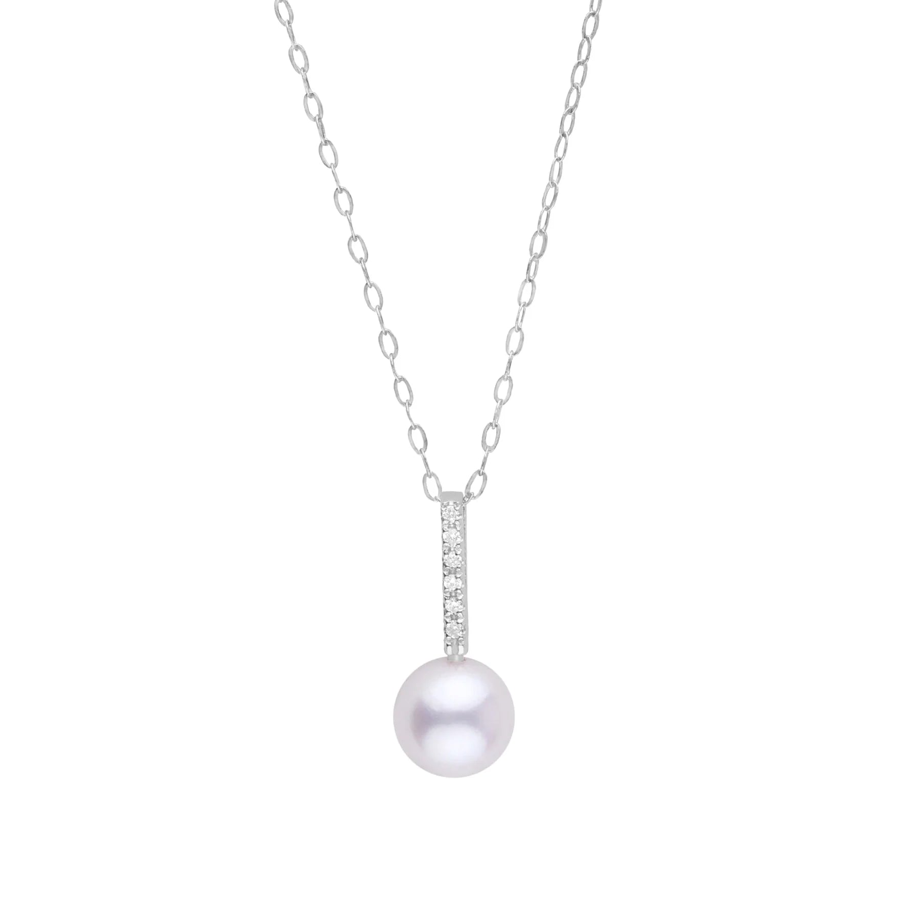 Diamond Bar Freshwater Pearl Pendant