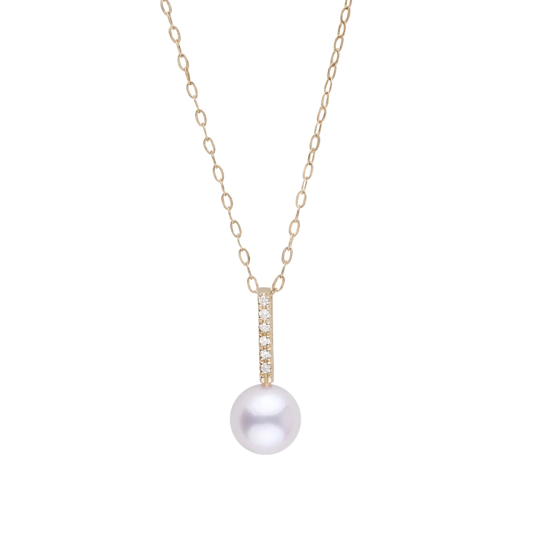 Diamond Bar Freshwater Pearl Pendant