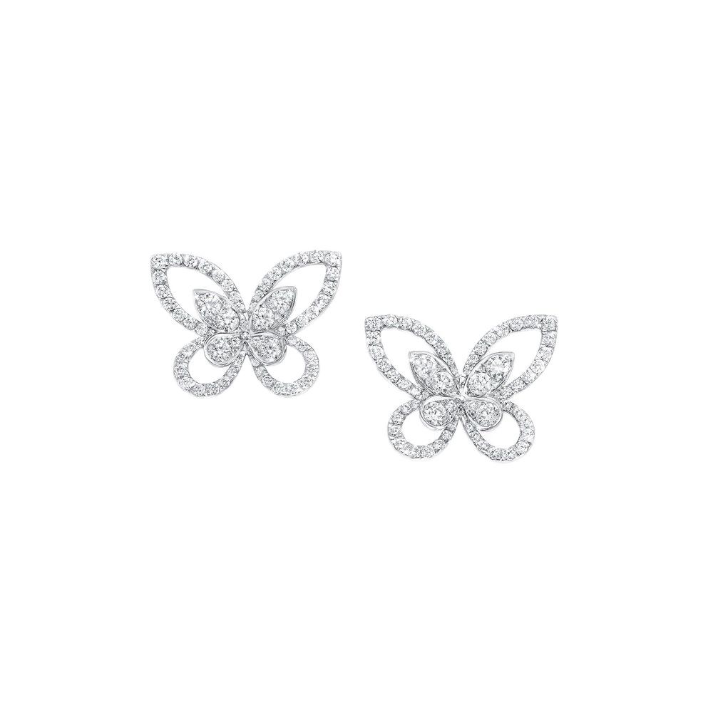 Butterfly Diamond Stud Earrings